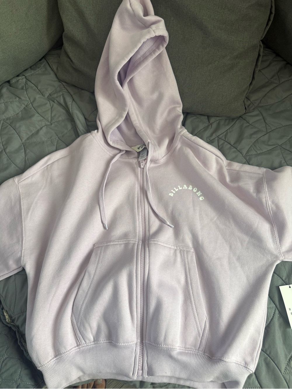Billabong Light Lavender Zip Hoodie
